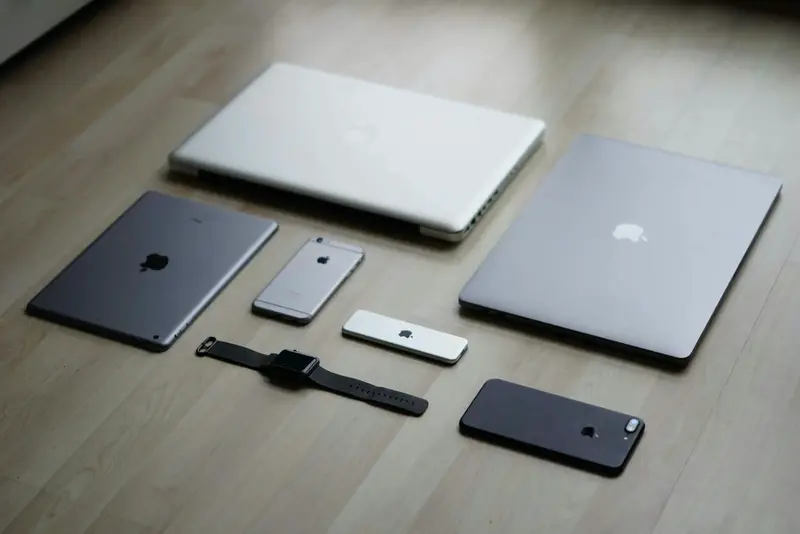 Different size devices, tablet, laptop, etc